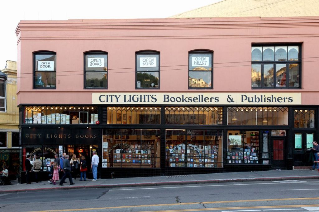 City Lights Bookstore on Columbus Avenue in San Francisco