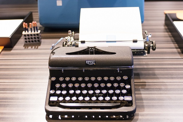 A Royal typewriter at the American Writers Museum
