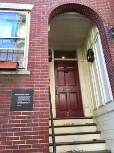Facade of the Alcott House in Boston