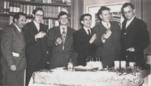 Stuart Brent with Studs Terkel, Robert Parrish, Stephen Spender, Jack Conroy, Nelson Algren