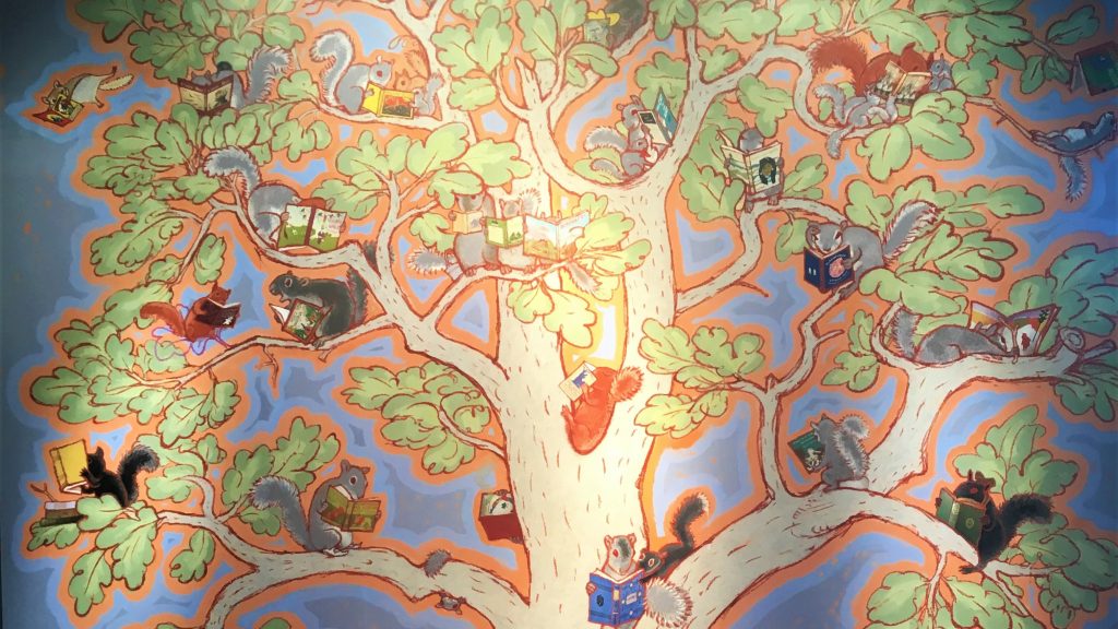 The top half of the tree mural at the AWM