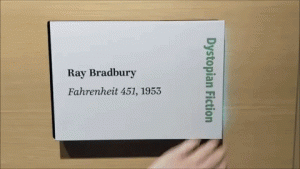 Ray Bradbury Surprise Bookshelf element with video