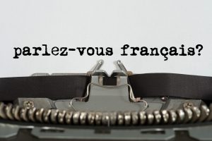 parlez-vous francais? written on a typewriter