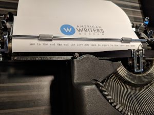 John Lennon's typewriter on display at the American Writers Museum