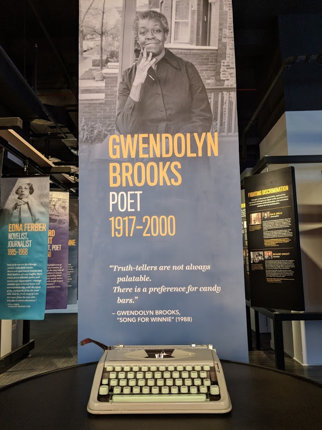 Gwendolyn Brooks typewriter on display at the American Writers Museum