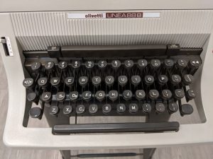 Mildred Benson, the author of Nancy Drew, has her typewriter on display at the American Writers Museum in Chicago