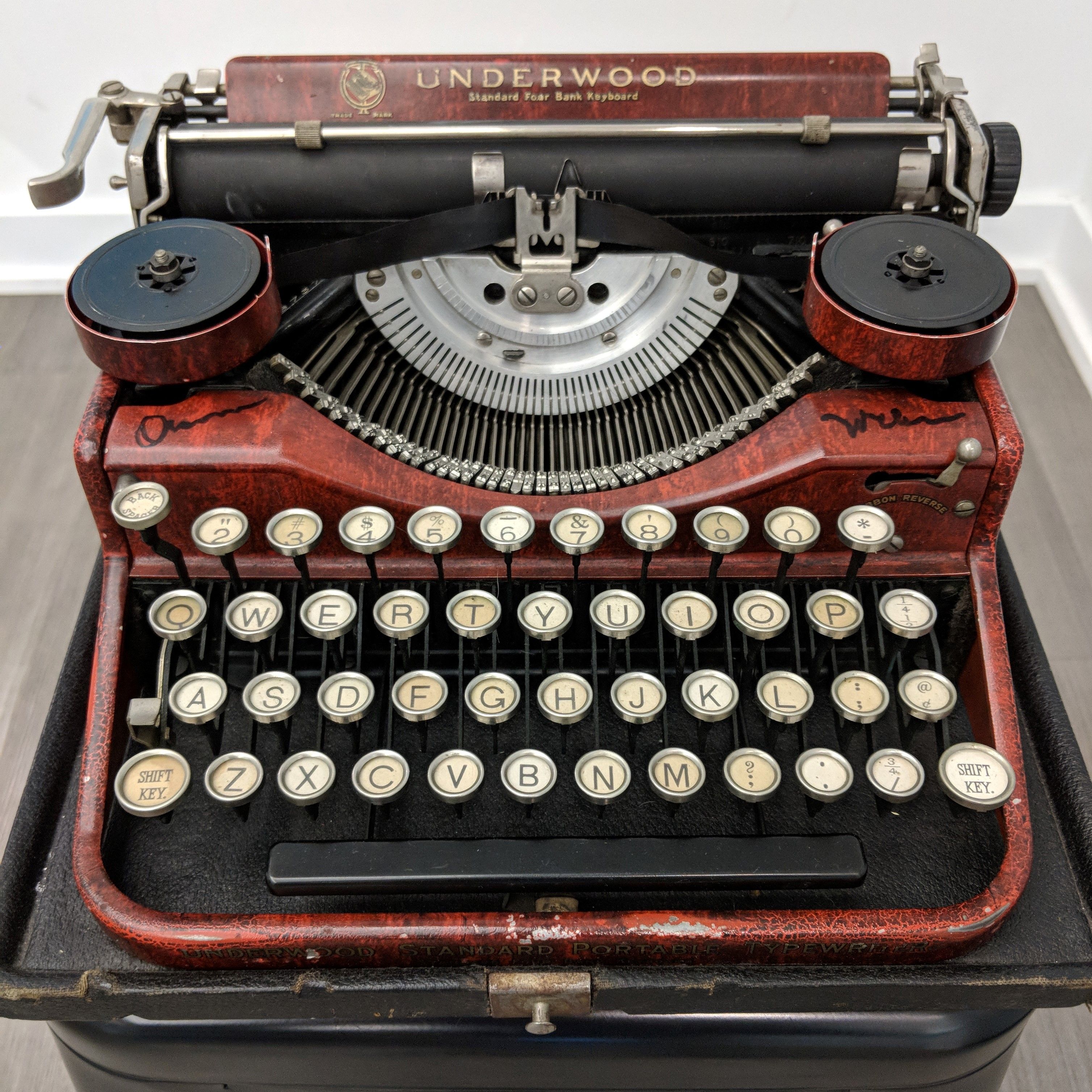 The typewriter used by Orson Welles now on display at the American Writers Museum in Chicago.