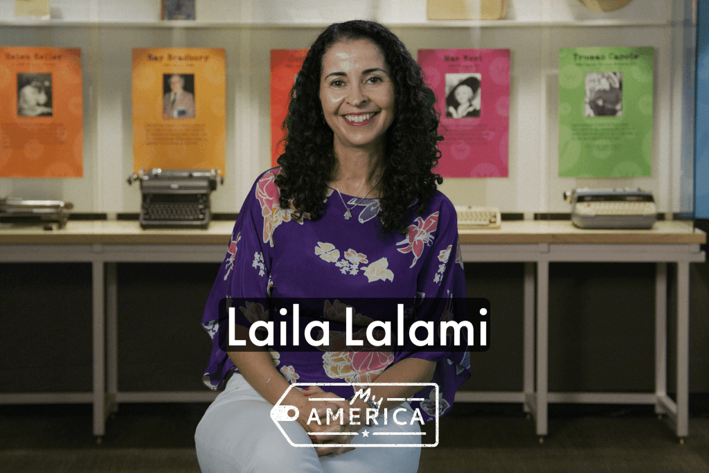 Laila Lalami featured in the special exhibit My America at the American Writers Museum