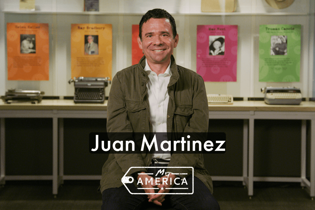 Juan Martinez featured in the American Writers Museum's special exhibit My America
