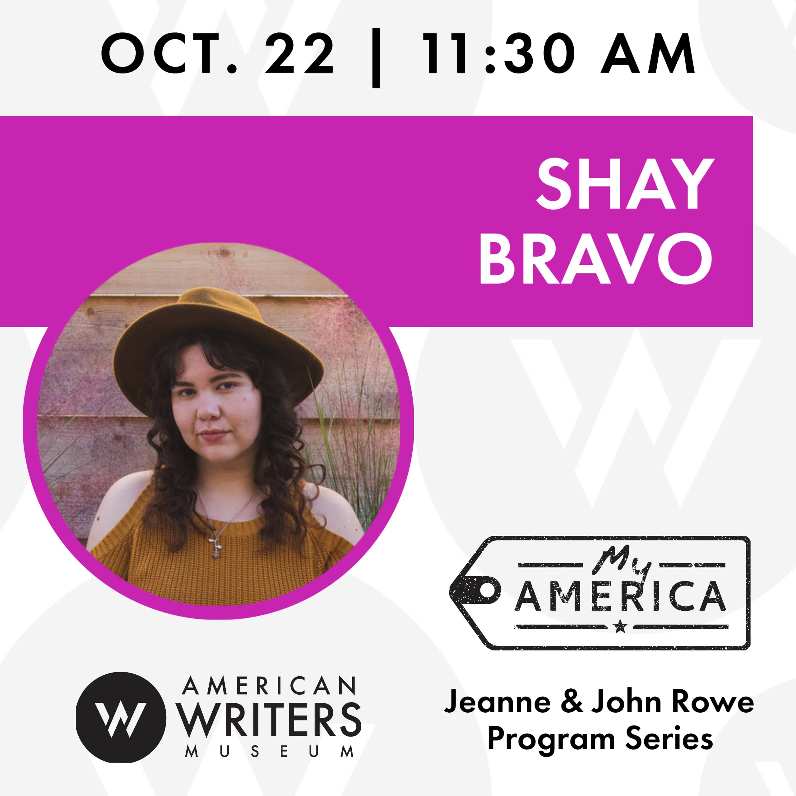 American Writers Museum presents a conversation with Shay Bravo about her new book Historically Inaccurate on October 22 at 11:30 am central