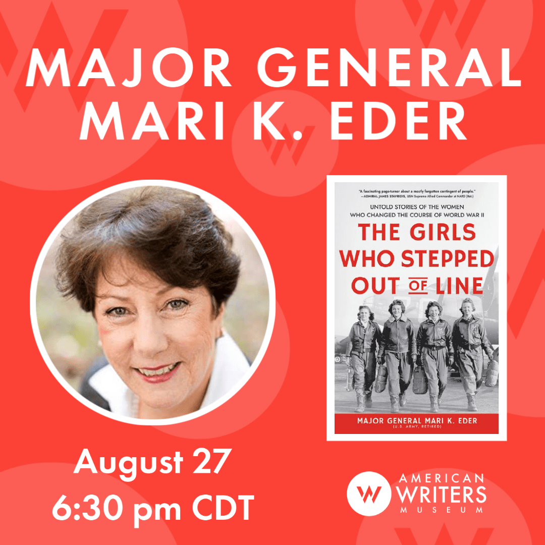Photo of Mari K. Eder and book cover of The Girls Who Stepped Out of Line