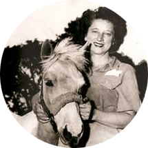 Photo of Marguerite Henry and a horse
