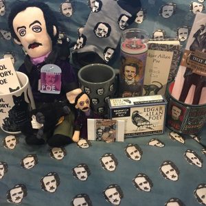 Photograph of Halloween-related items available the American Writers Museum gift shop.