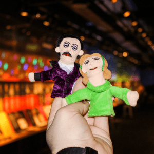 Finger puppets of famous American writers